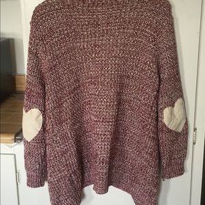 Cardigan with heart elbow patches